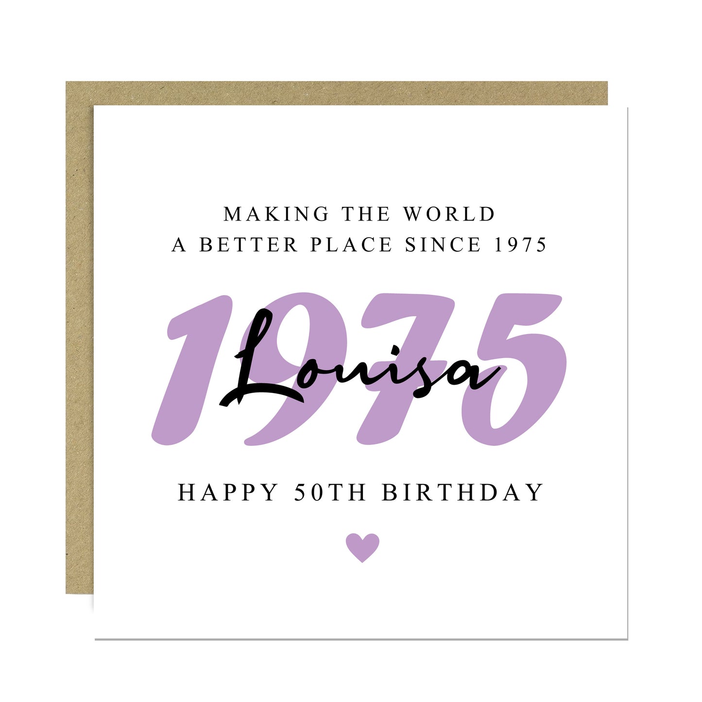 Personalised 50th Birthday Card For Mum Nan Nanny Grandma