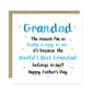 Fathers Day Card For Grandad BEST GRANDAD Card From Grandson
