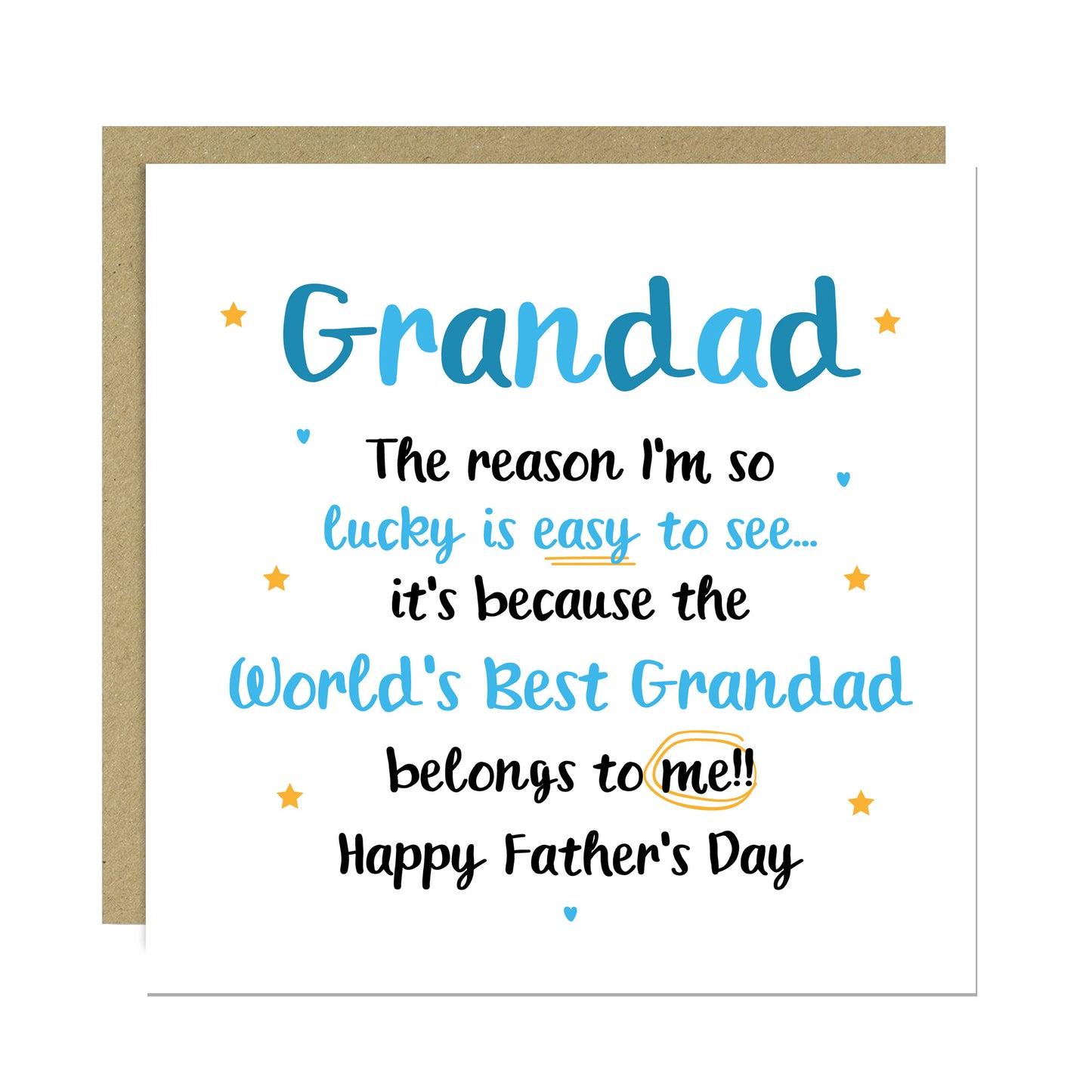 Fathers Day Card For Grandad BEST GRANDAD Card From Grandson