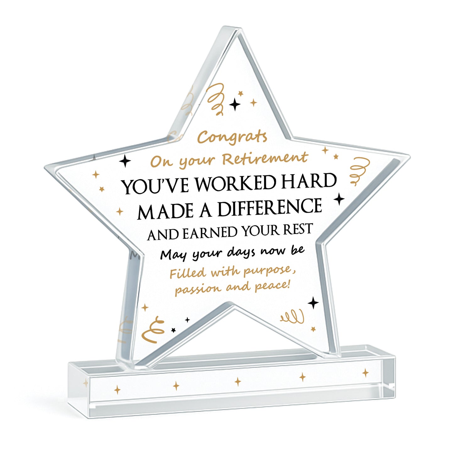 Congratulations Retirement Gifts for Women Men Acrylic Star