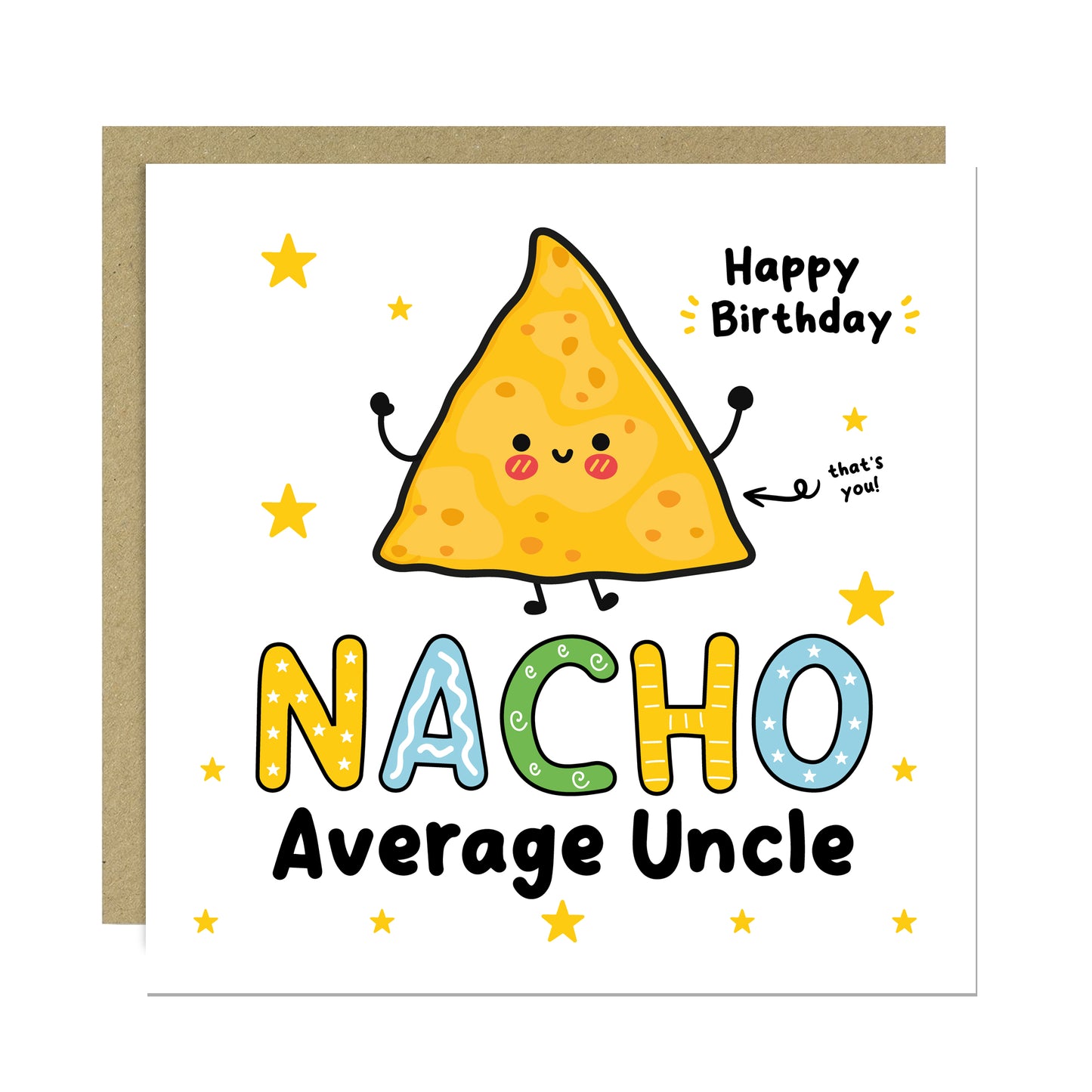 Birthday Card For Uncle NACHO Average Uncle Card Funny Birthday