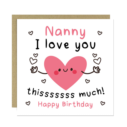 Birthday Card For Nanny With Envelope Cards For Nanny