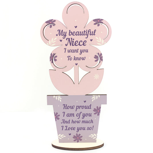 Birthday Christmas Gifts For Niece Wooden Flower Niece Gifts