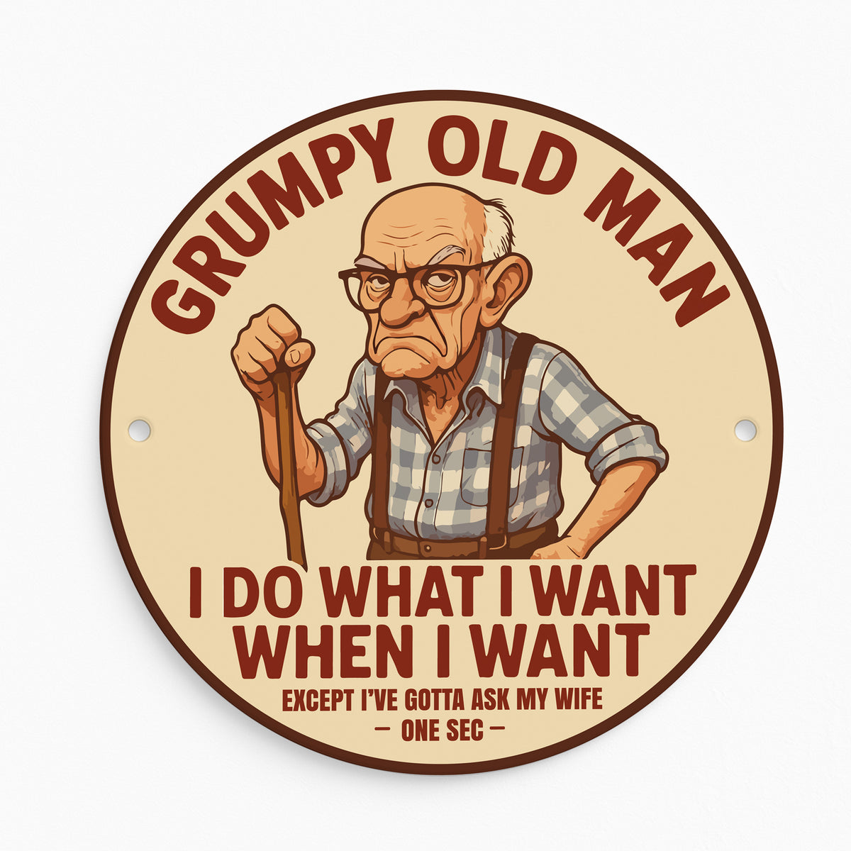 Grumpy Old Man Sign For Dad Grandad Fathers Day Garage Workshop