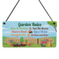 Garden Signs Outdoor Hanging Sign For Fence Door Garden Signs
