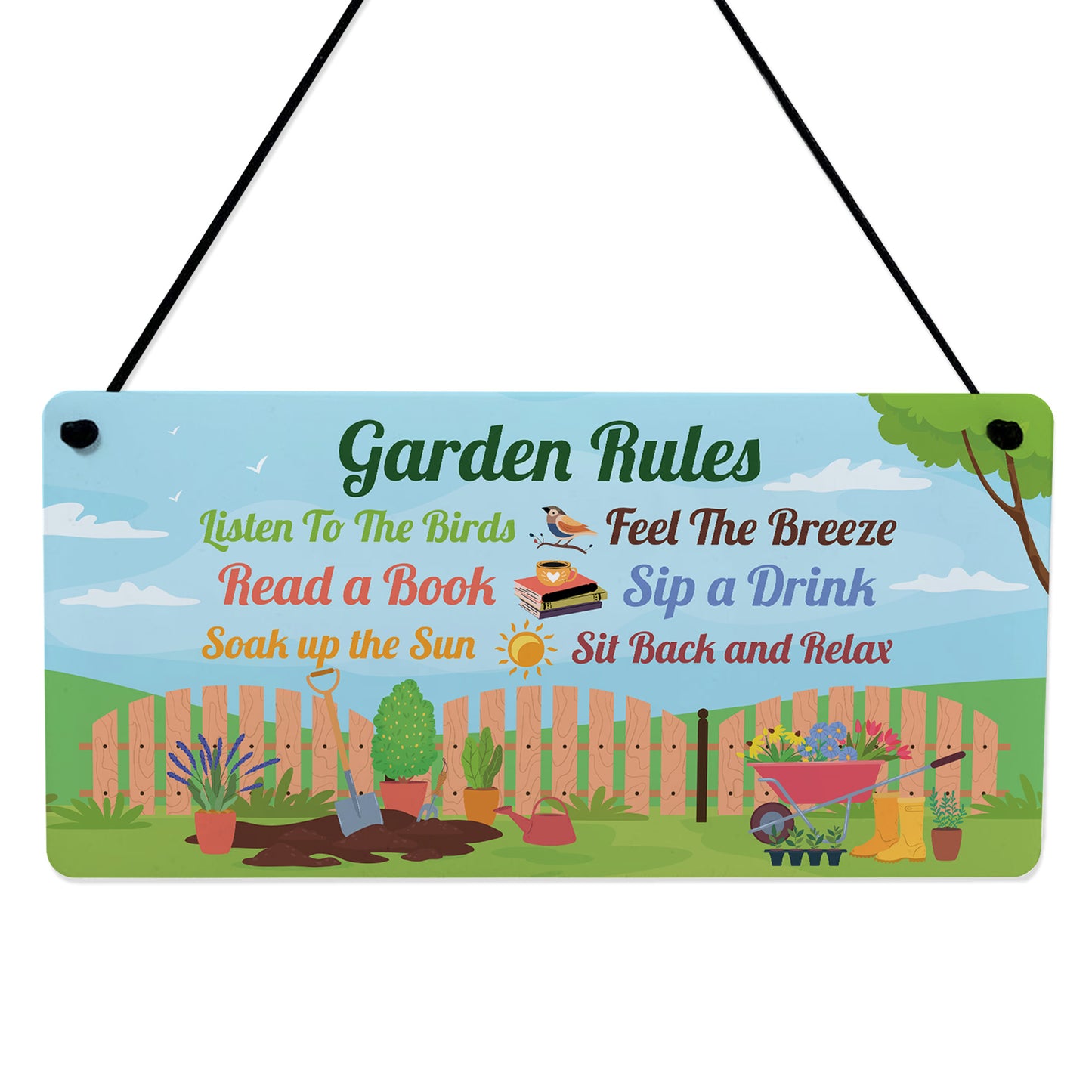 Garden Signs Outdoor Hanging Sign For Fence Door Garden Signs