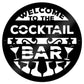 Cocktail Bar Welcome Sign Wall Mounted Home Bar Pub Sign 35x35cm