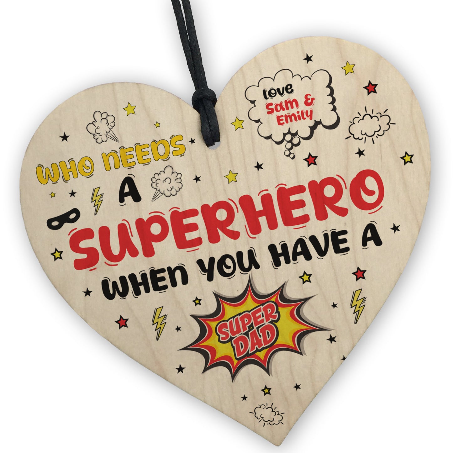 PERSONALISED Daddy Dad Superhero Fathers Day Gifts From Son