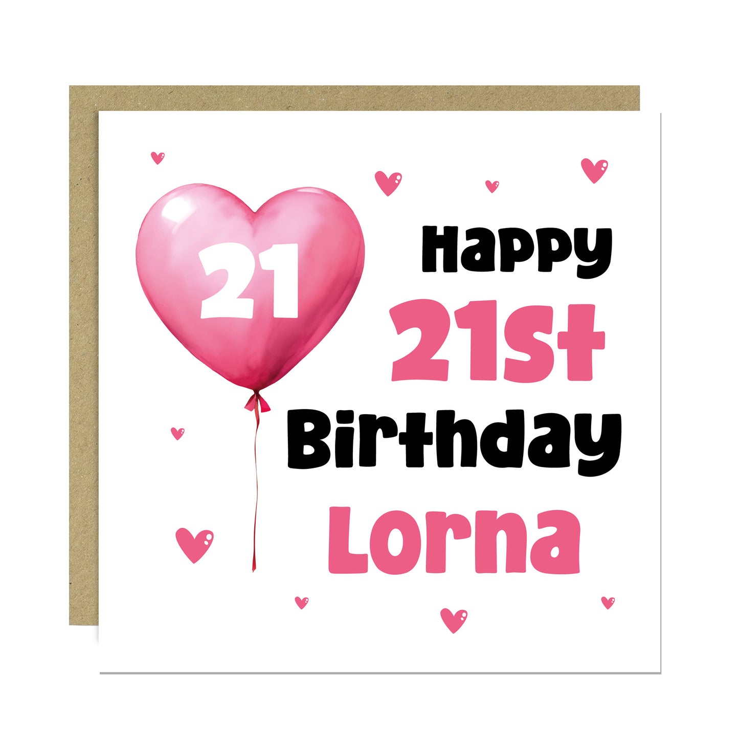 21st Birthday Card For Girls Personalised 21st Birthday Card