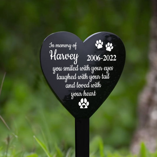 Personalised Pet Memorial Grave Marker Plaque with Photo Text