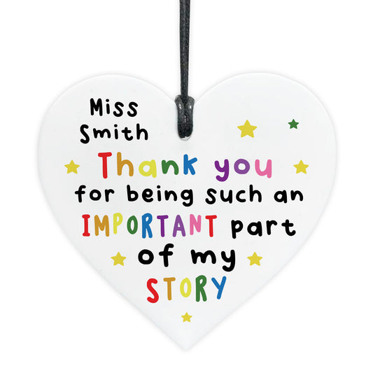 Personalised Gift For Teacher Teaching Assistant Important Part