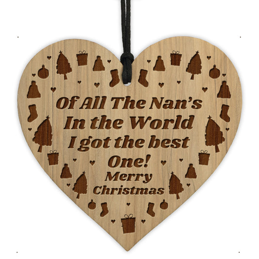 Best Nan In The World Novelty Christmas Bauble Gift For Nan