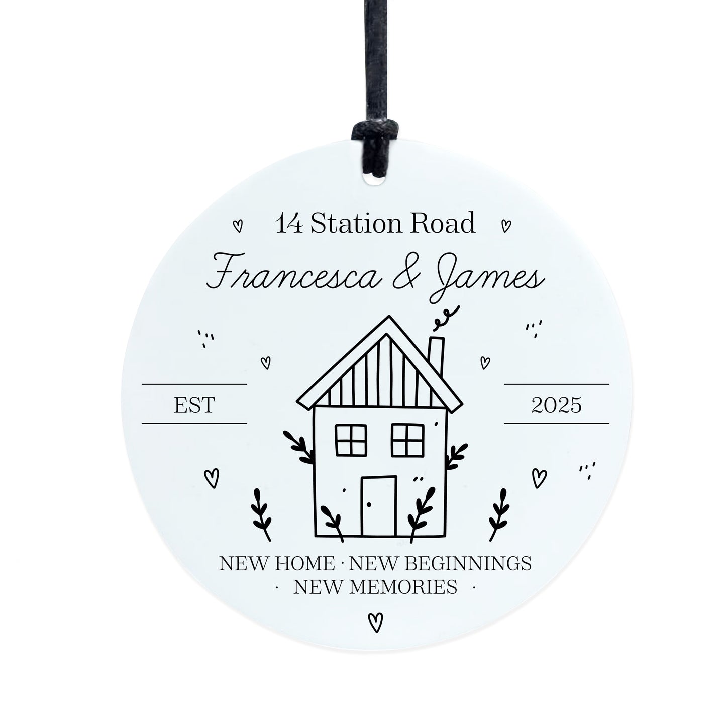Congratulations New Home Gift For Couple Personalised Plaque