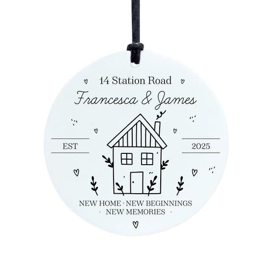 Congratulations New Home Gift For Couple Personalised Plaque
