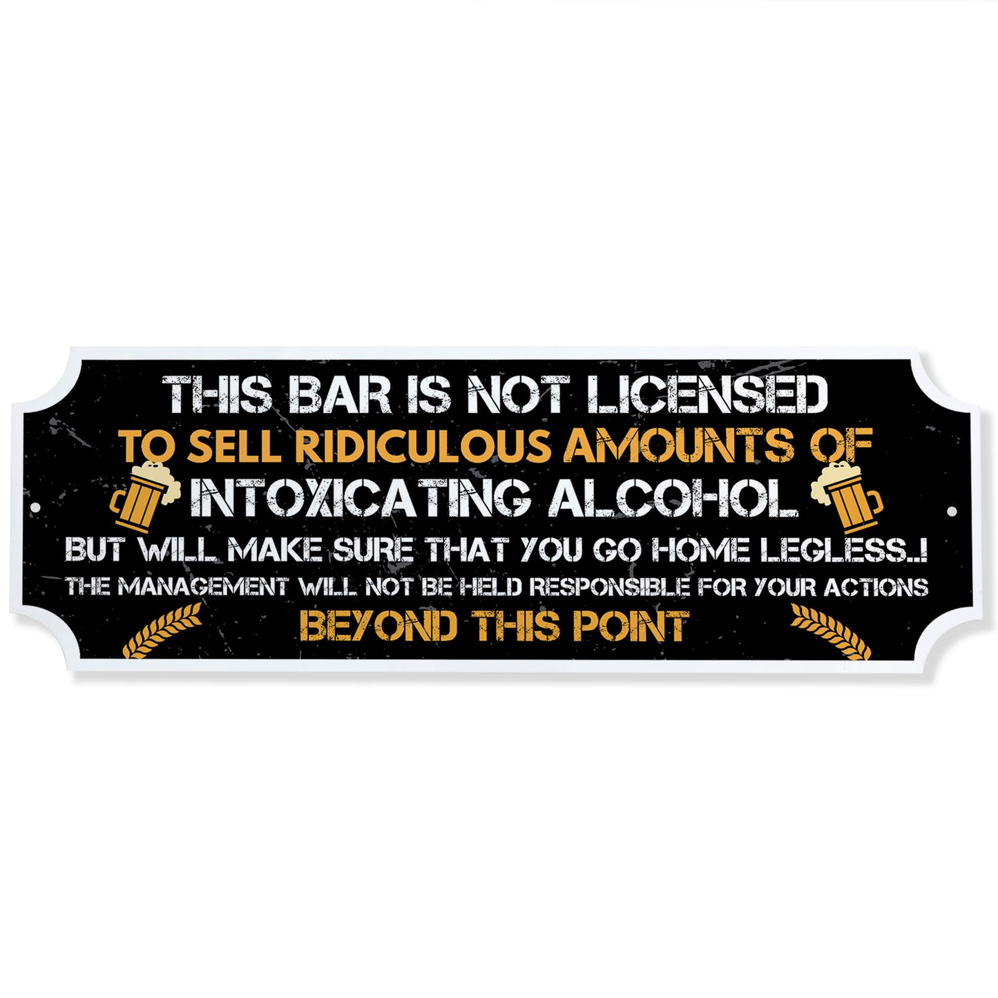 Funny Bar Sign For Home Bar Man Cave Garage 30cm x 10cm
