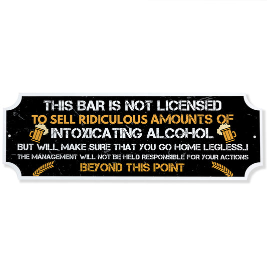 Funny Bar Sign For Home Bar Man Cave Garage 30cm x 10cm
