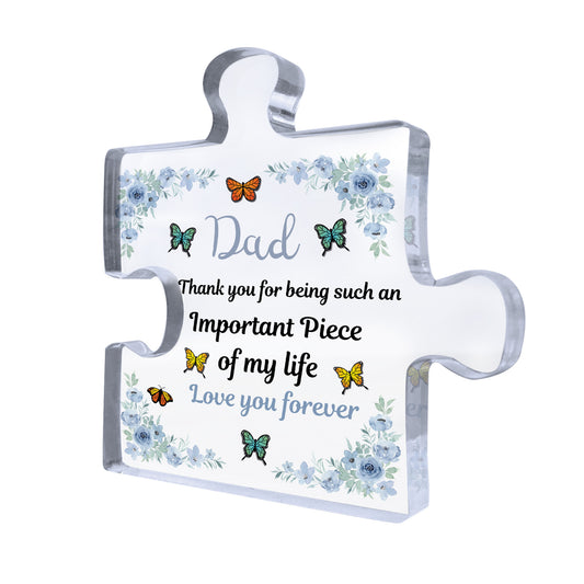 Gifts for Dad Birthday Gifts For Dad Acrylic Puzzle Piece Plaque
