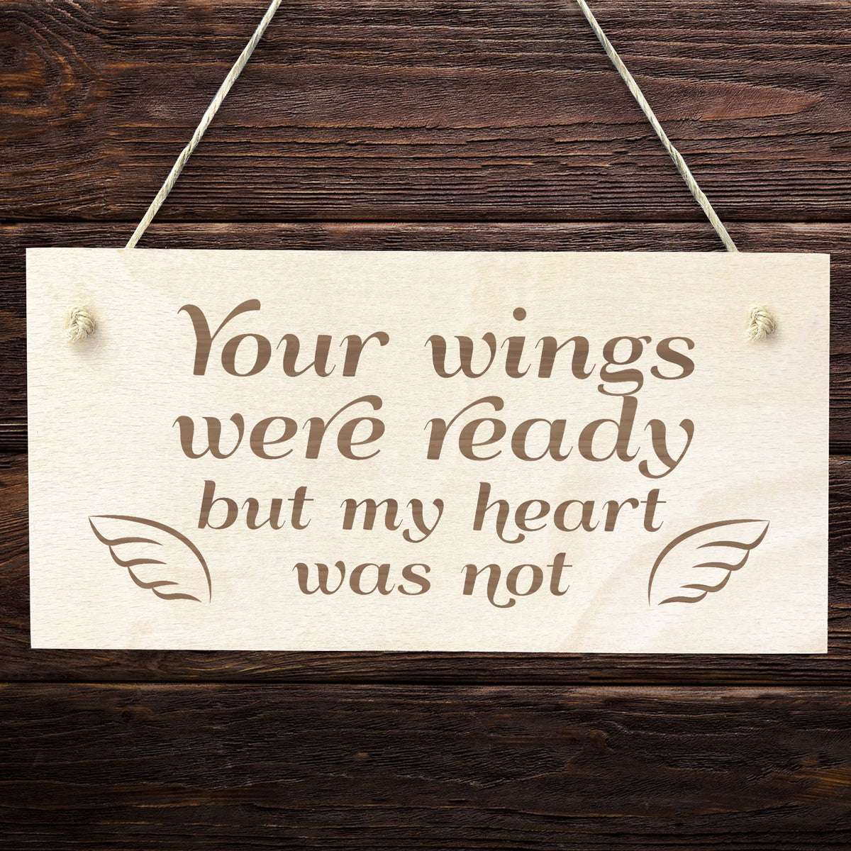 Memorial Hanging Wood Plaque Memorial Decoration Memory Sign