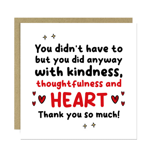 Thank You Card For Volunteer Friend Teacher Teaching Assistant
