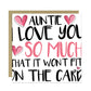 Card For Auntie Birthday With Envelope Thank You Card For Auntie