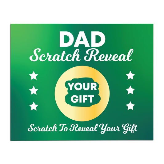 Dad Scratch Card Gift Reveal For Birthday Dad Card Scratch off