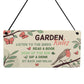 Perfect Garden Sign For Outside Hanging Garden Rules Sign