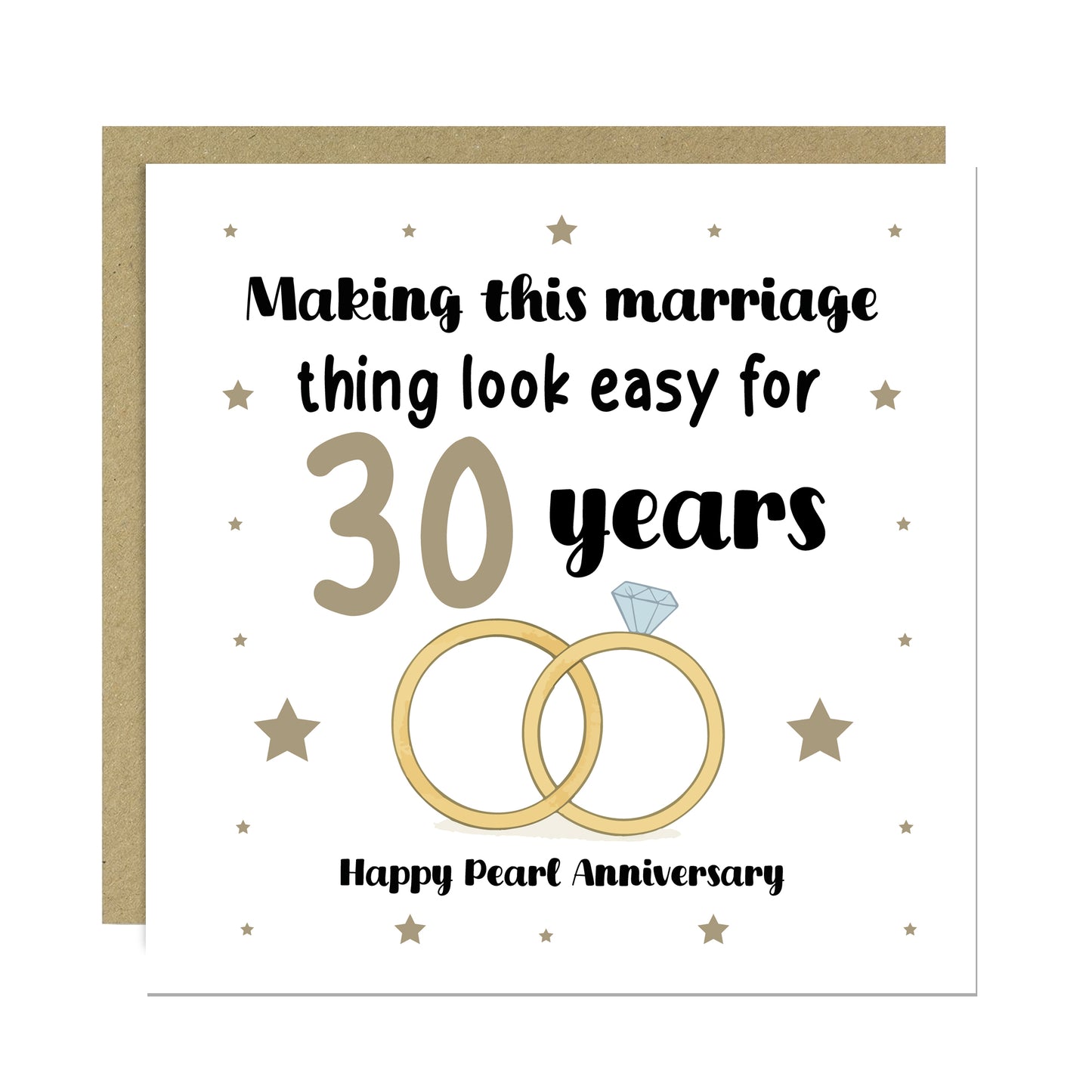 30th Wedding Anniversary Card For Husband Wife Couple