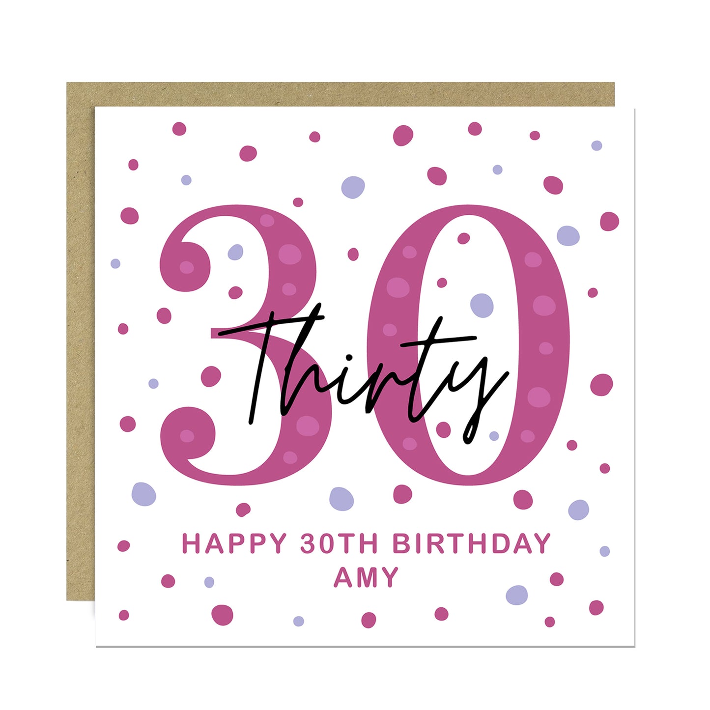 Personalised 30th Birthday Card Friend Thirtieth Birthday Sister