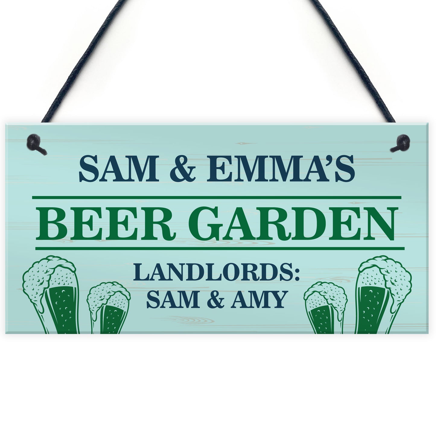 Personalised Beer Garden Sign Funny Pub Landlord Plaque Garden