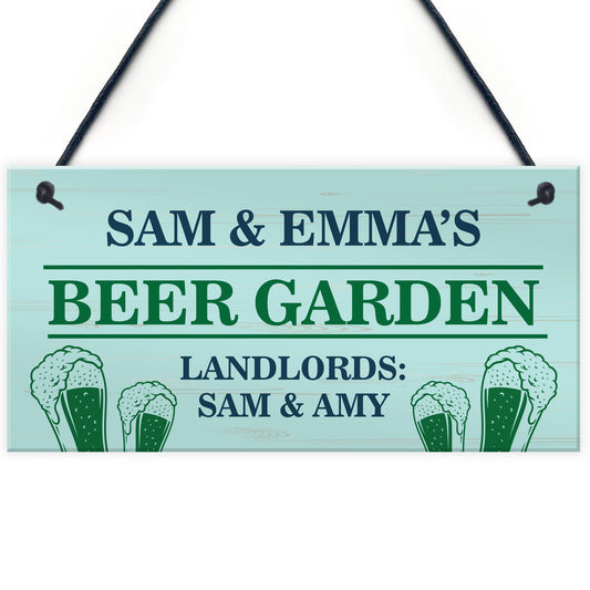 Personalised Beer Garden Sign Funny Pub Landlord Plaque Garden