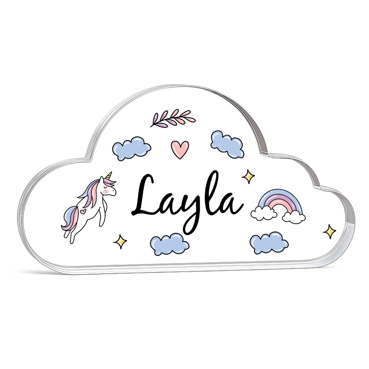 Personalised Unicorn Nursery Decor Acrylic Plaque For Daughter
