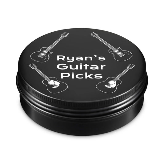 Personalised Guitar Pick Tin Gift For Musician Guitarist