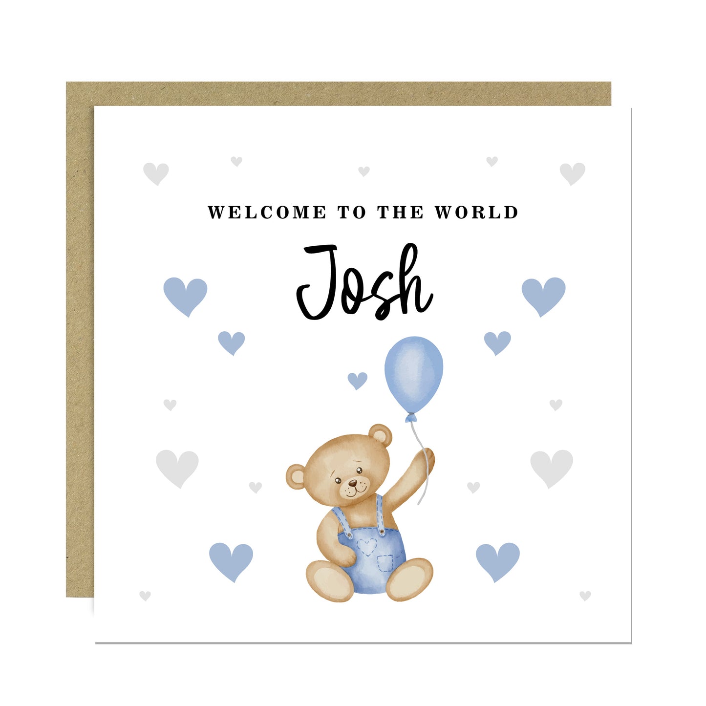 New Baby Card Welcome To The World Card Personalised