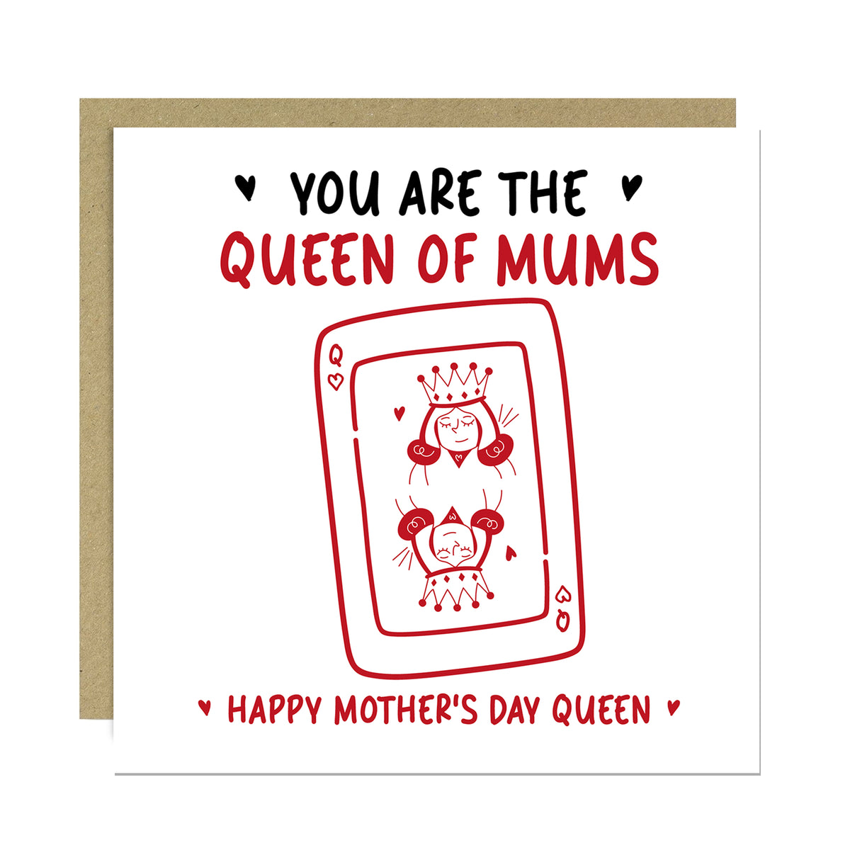 Funny Mothers Day Card You Are The Queen Of Mums Funny Card
