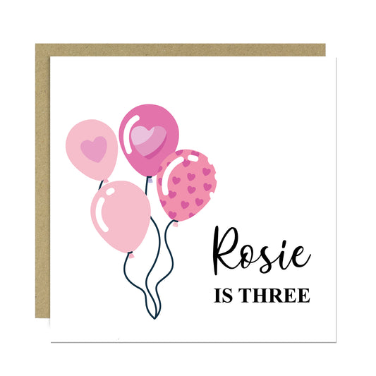 3rd Birthday Card For Daughter Granddaughter Niece Sister Kids