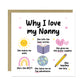 Nanny Card Why I Love Nanny Card Birthday Card for Nanny