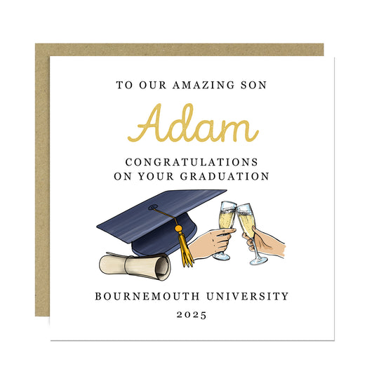 Personalised Graduation Card For Son Congratulations Graduate