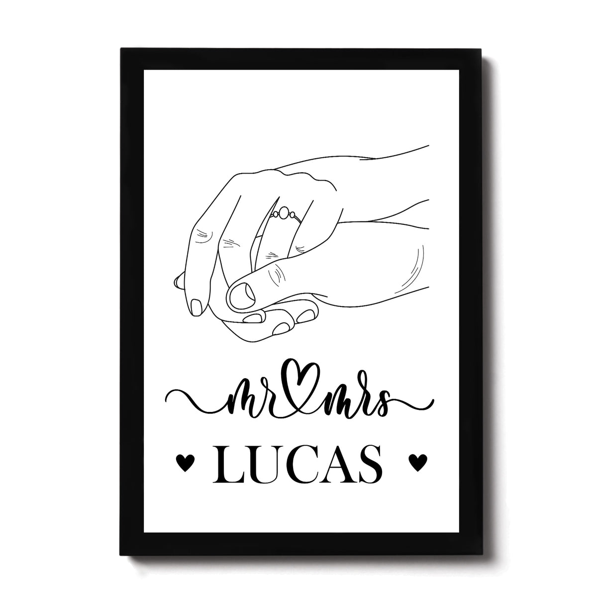 Personalised Couple Gift Mr And Mrs Gift Framed Print Wedding