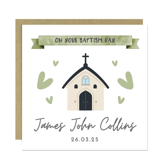 Baptism Card On Your Baptism Day Card For Son Daughter Godson