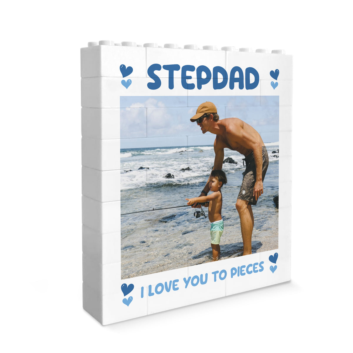 Personalised Brick Photo Block Thank You Gift for Stepdad