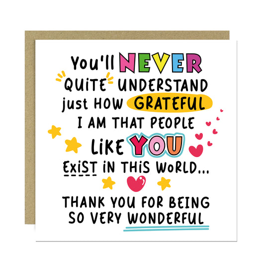 Appreciation Card For Friends Teachers Colleagues Volunteers