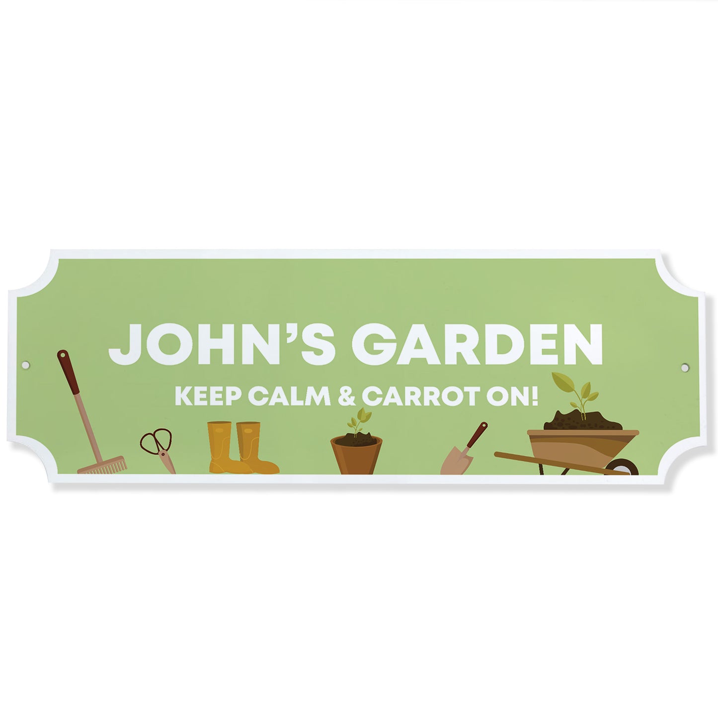 Garden Sign Personalised Home Decor Plaque For Garden 300x100mm