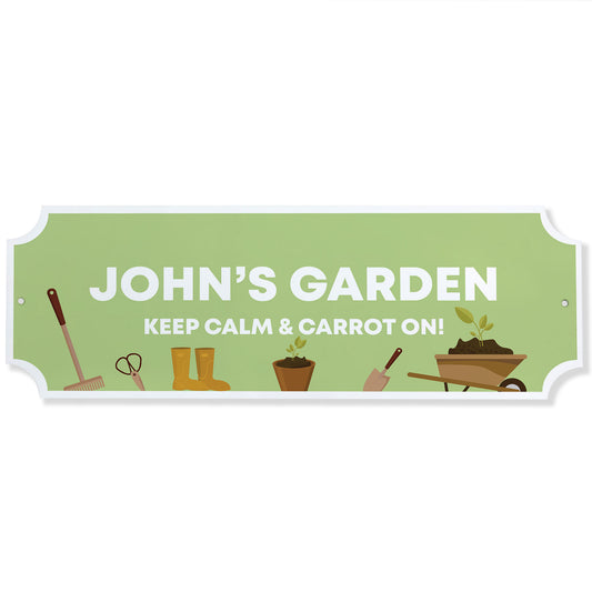 Garden Sign Personalised Home Decor Plaque For Garden 300x100mm