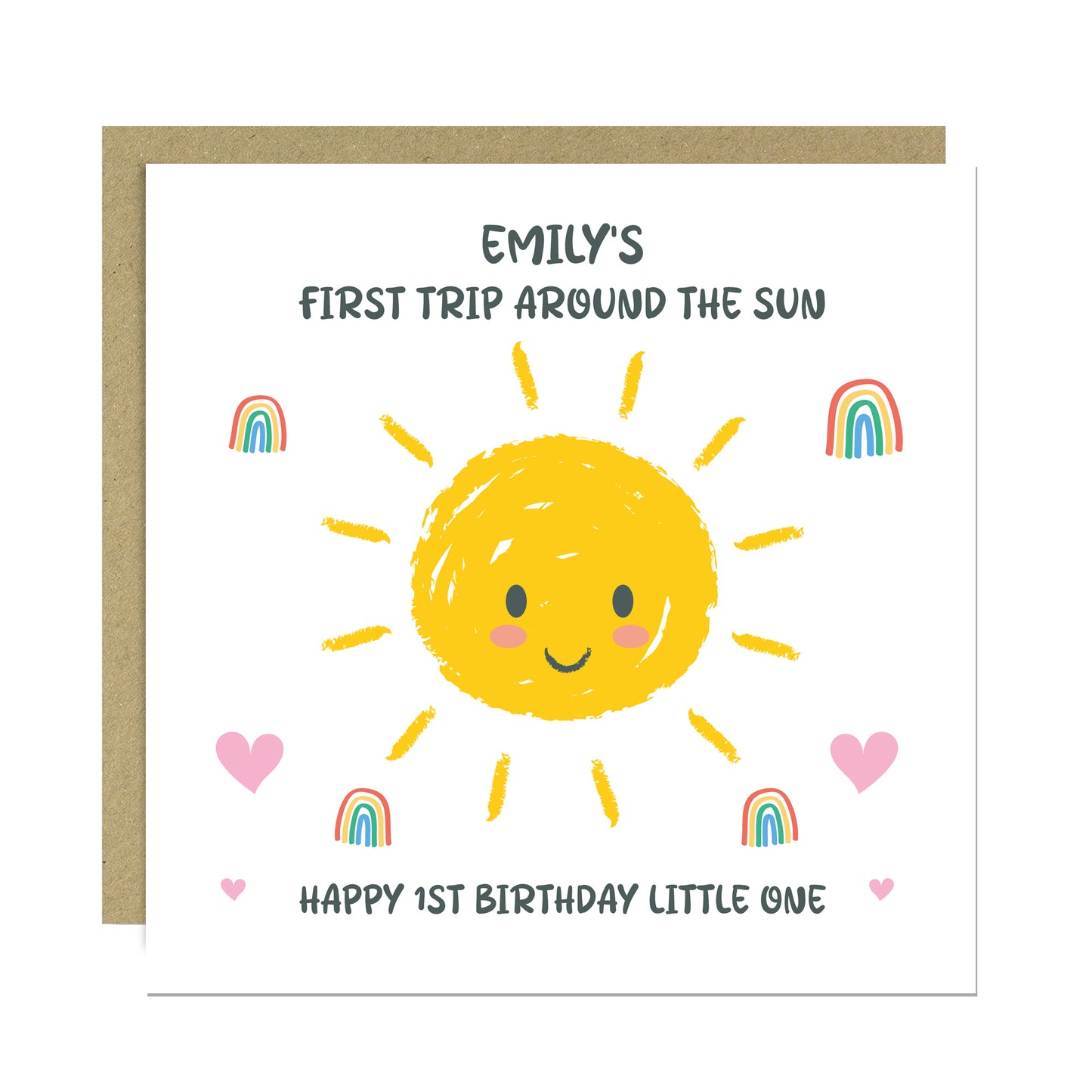 Personalised 1st Birthday Card For Daughter First Trip Card
