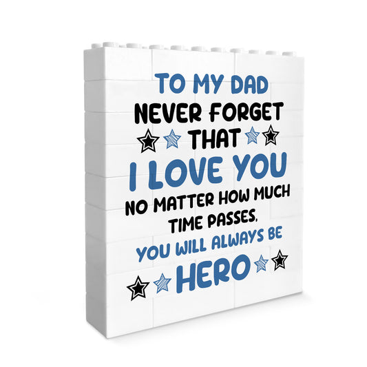 Dad Gift For Fathers Day Birthday Building Block Puzzle Gift