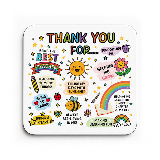 Teacher Thank You Coaster Teacher Appreciation Gift For Women