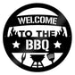 BBQ Sign For Garden Welcome To The BBQ Plaque Hanging Wall Decor