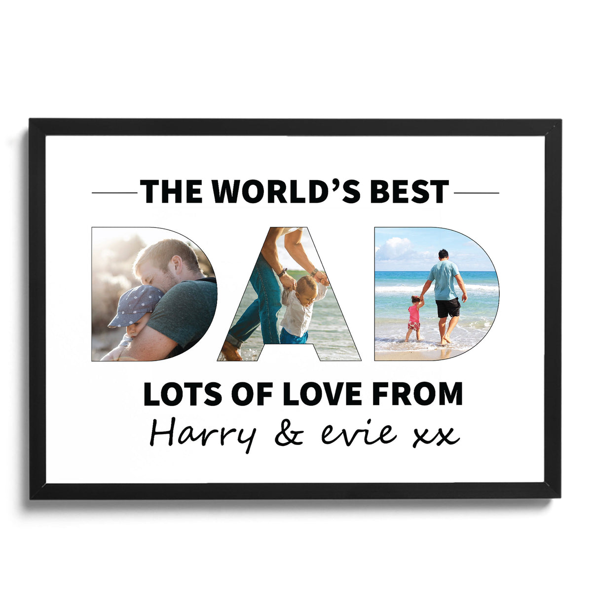 Personalised Fathers Day Print Framed DAD Pictures Dad Birthday