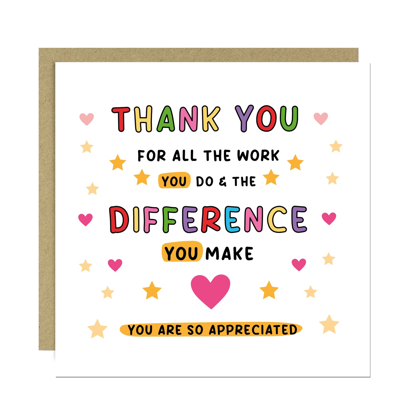Thank You Card For Teacher Volunteer Colleague Best Friend