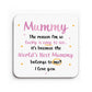 Gifts For Mummy MUMMY COASTER Mummy Birthday Gift From Daughter